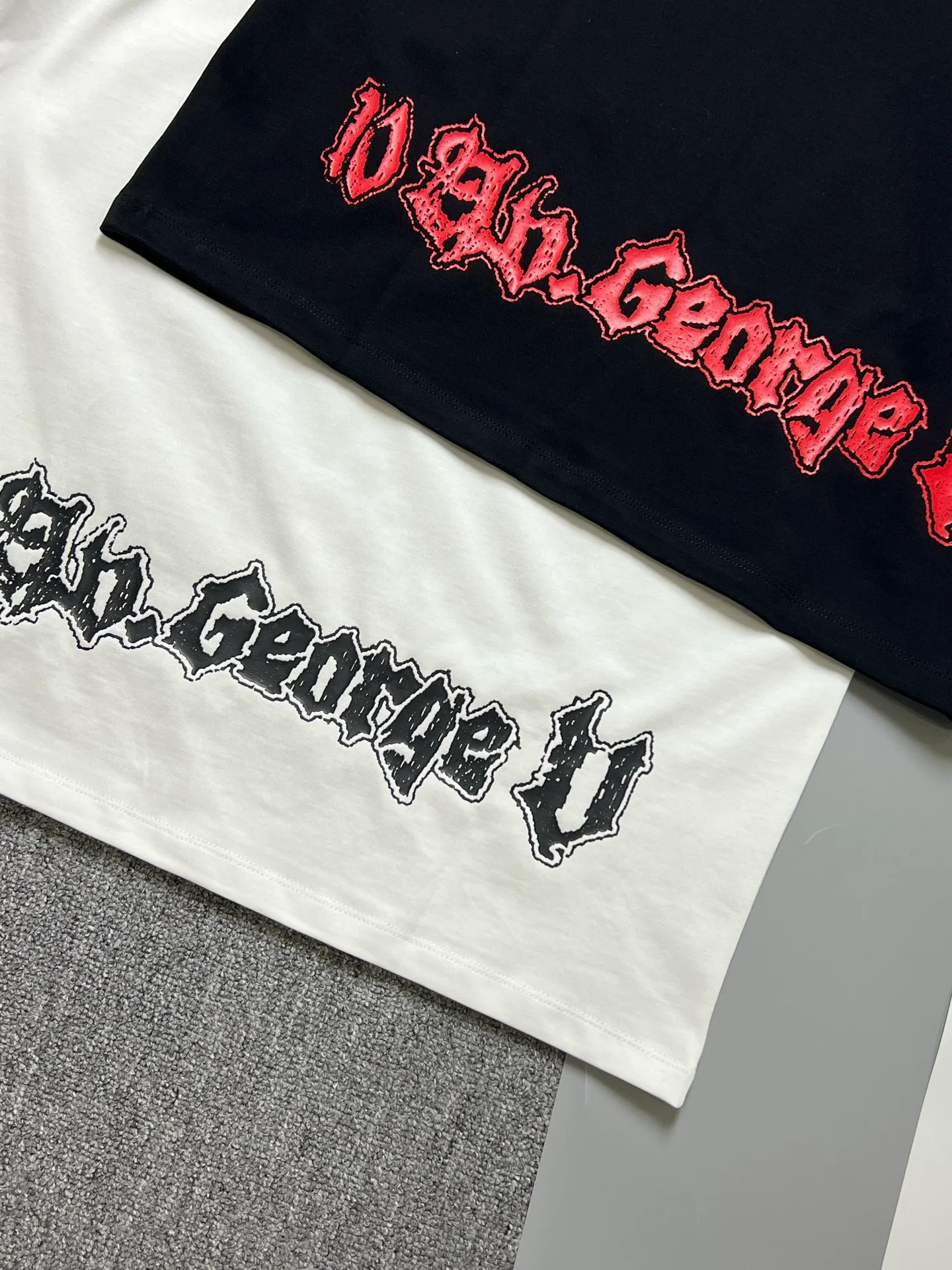 🔥🔥🔥 BALENCIAGA LOGO ， Retro Same Style T Versatile : Black White